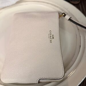 Coach Cream Wristlet